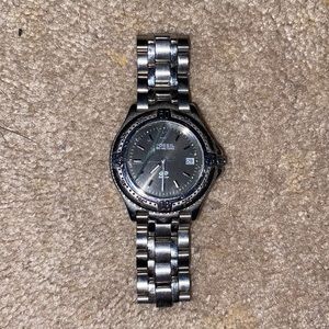 Silver Fossil Watch